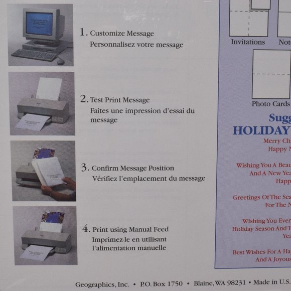 VTG Geographics 18 Colorful Christmas Tree Note Cards Envelopes Sealed Acid Free - Picture 5 of 7